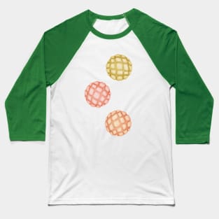 Melon Pan Bread Japanese Snack Illustration - Without Background Baseball T-Shirt